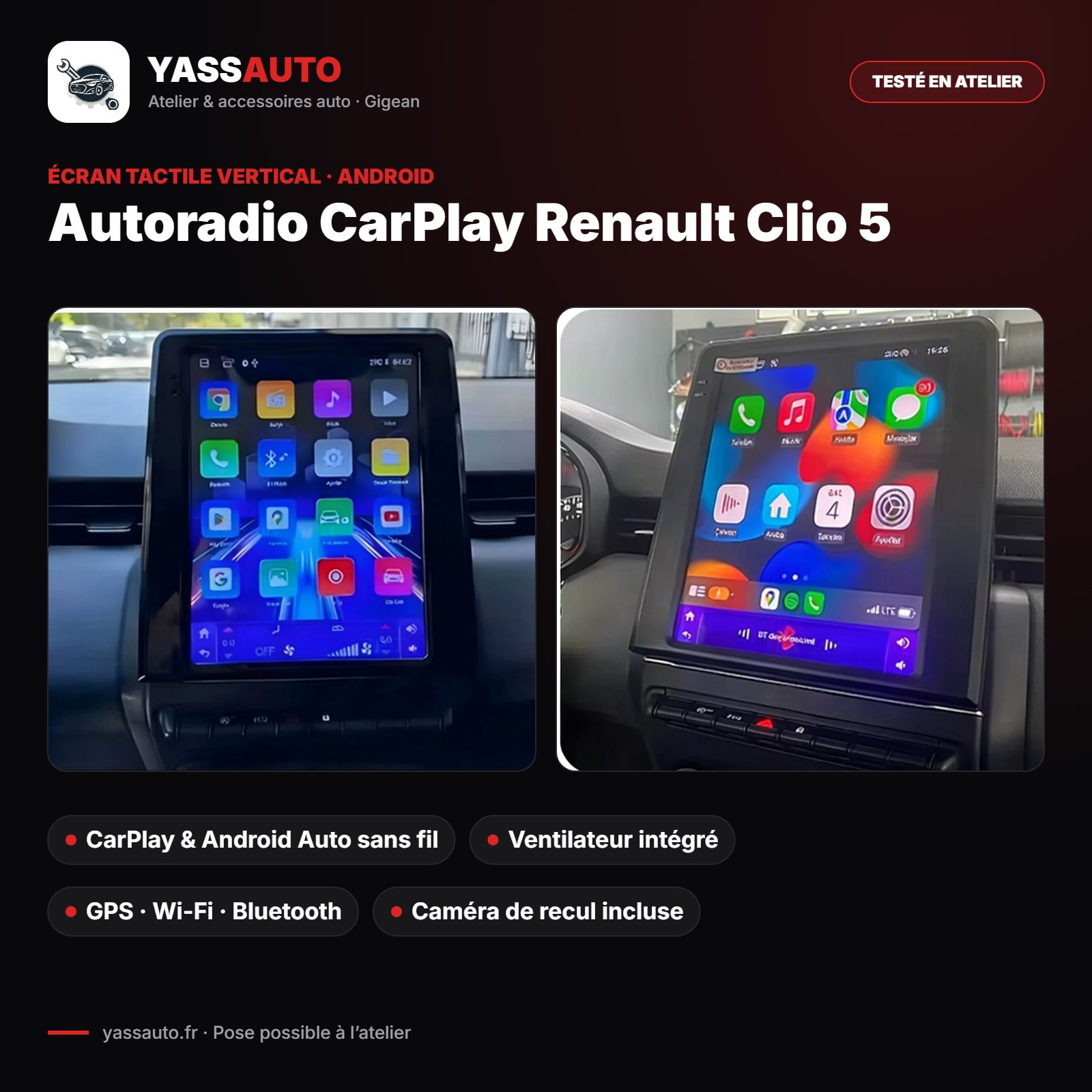 Autoradio CarPlay Renault Clio 5