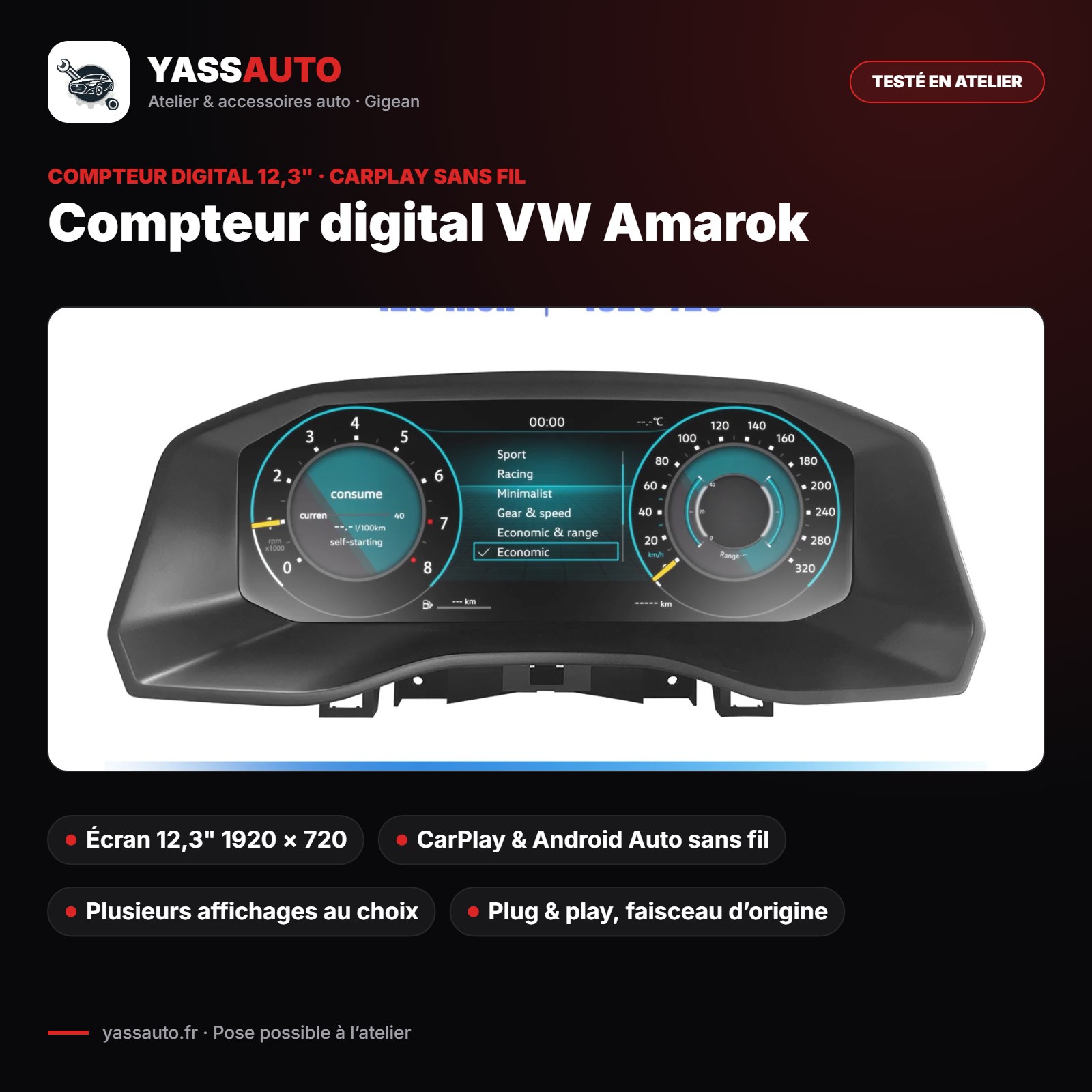 Compteur digital VW Amarok