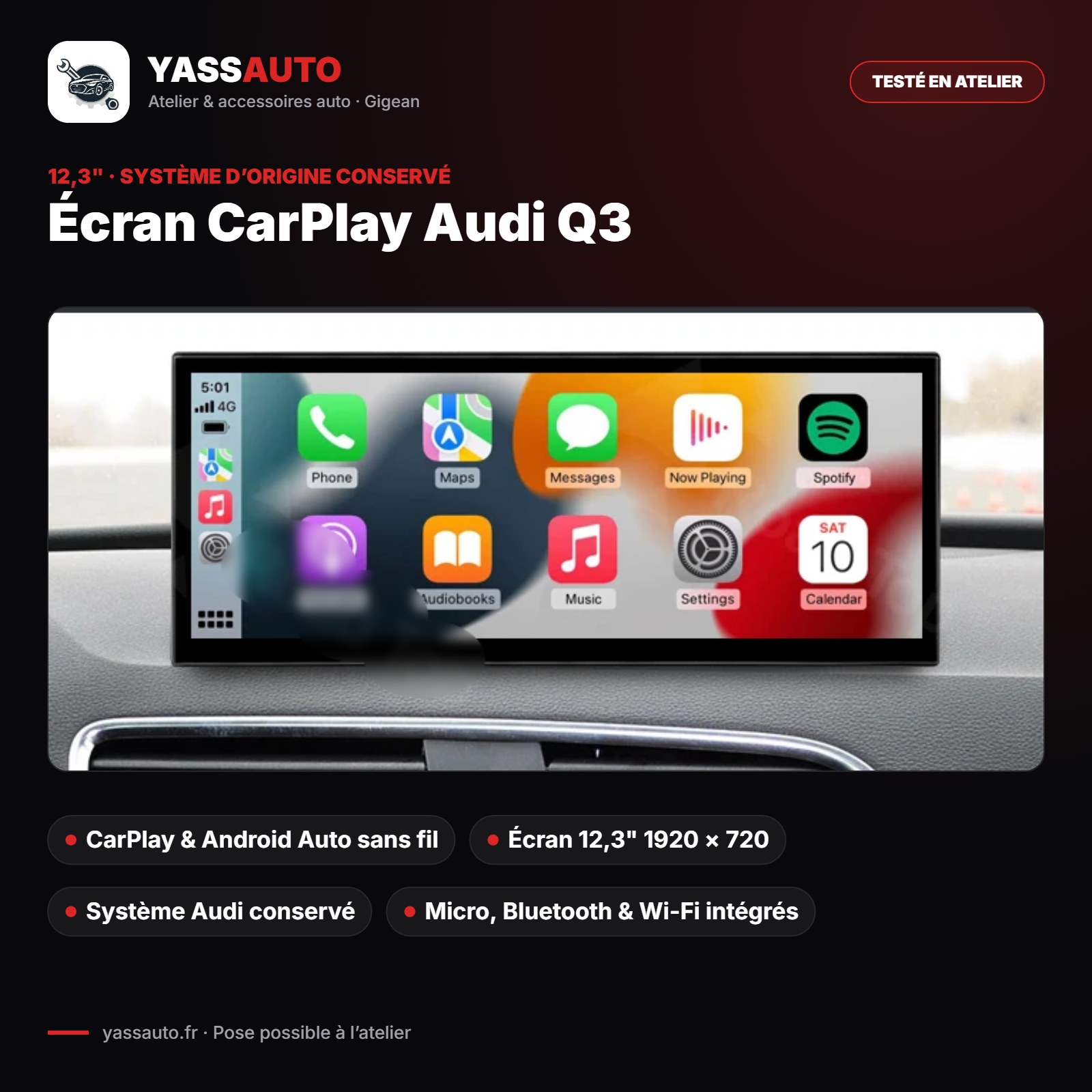 Écran CarPlay Audi Q3
