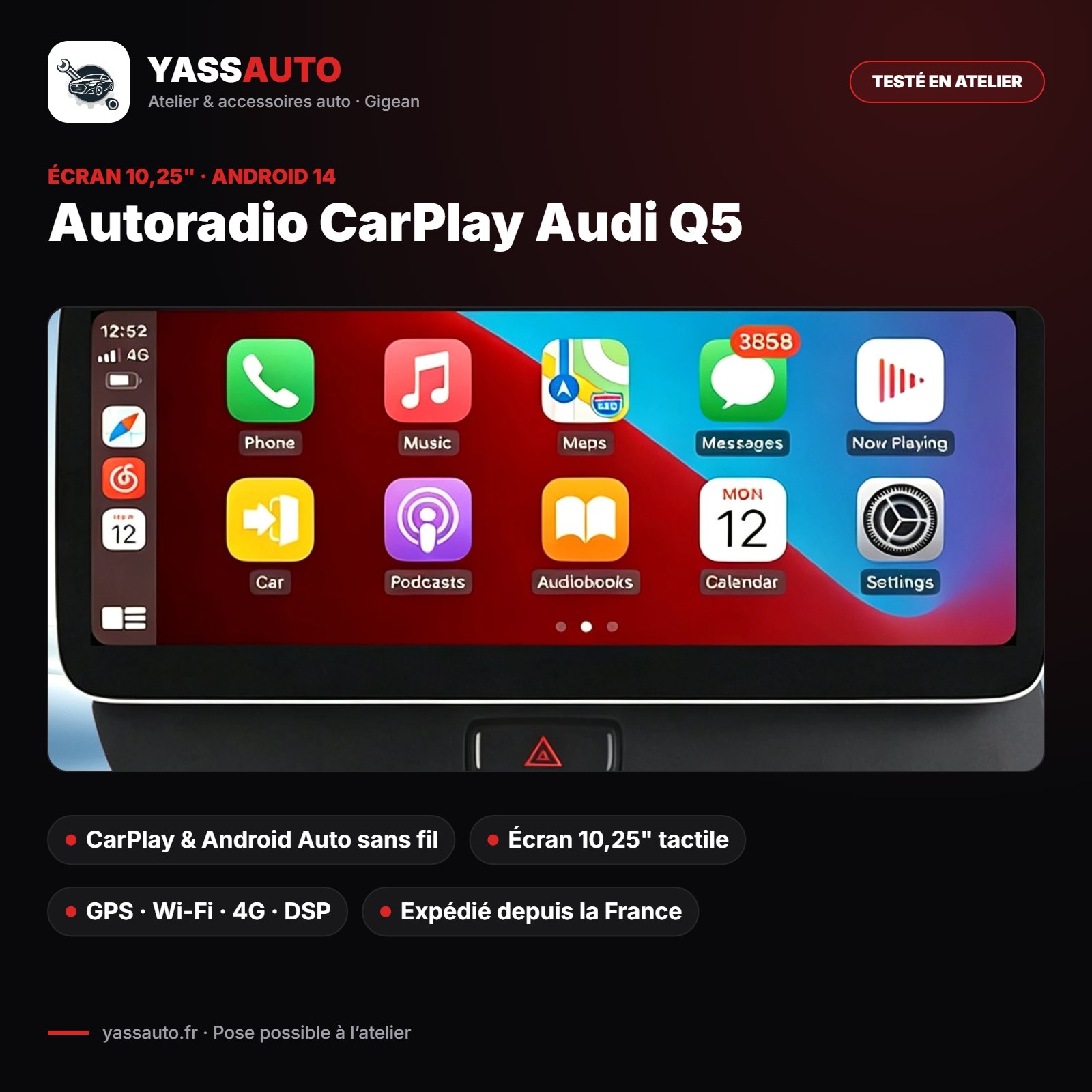 Écran CarPlay Audi Q5