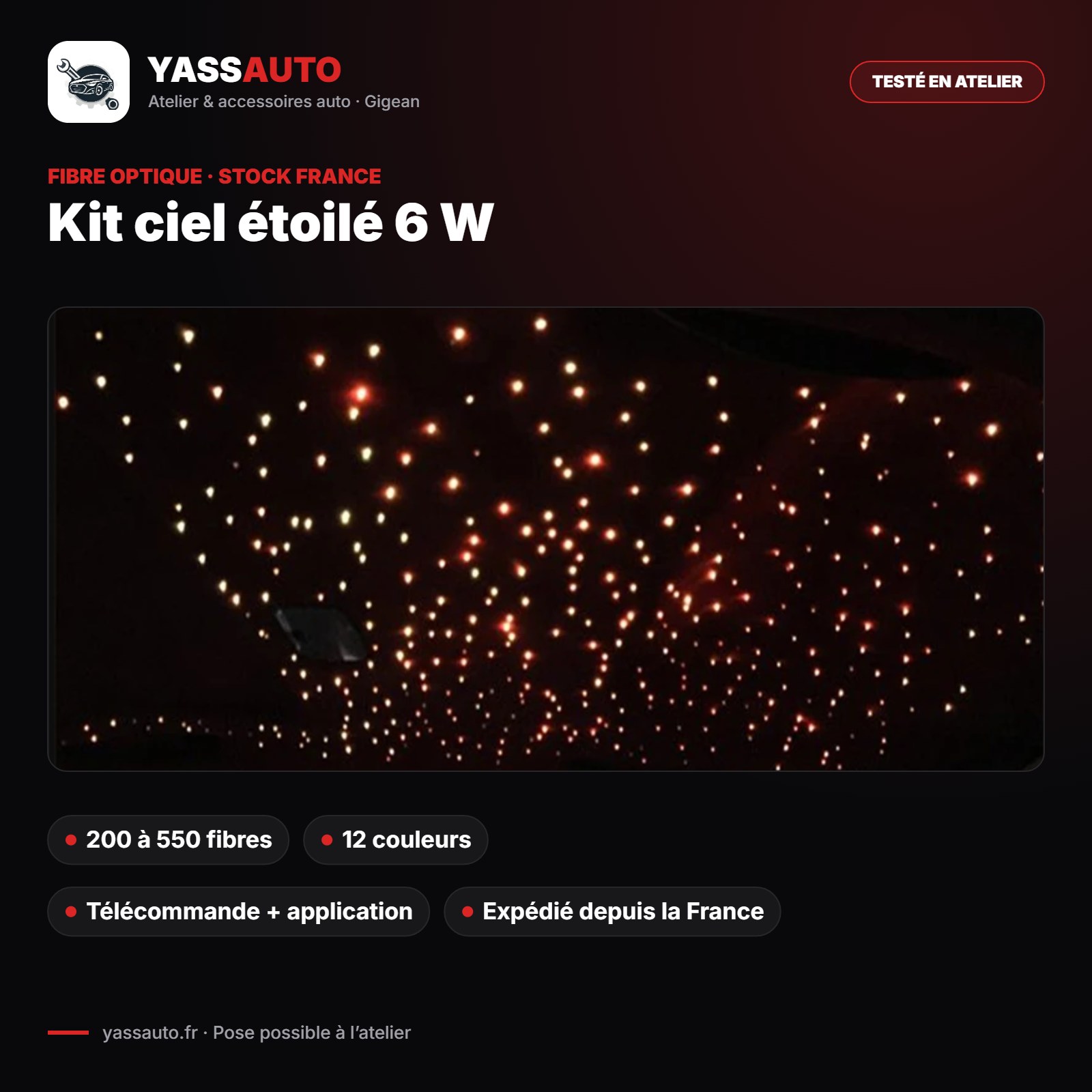 Kit ciel étoilé 6 W