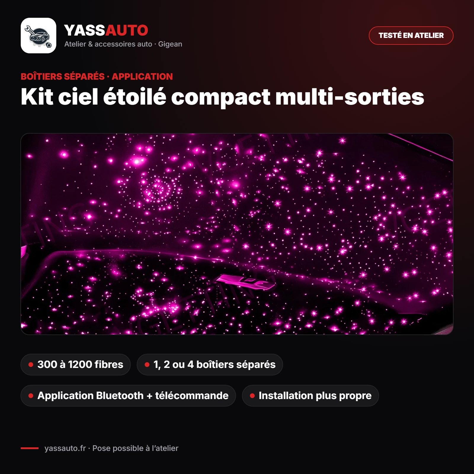 Kit ciel étoilé compact multi-sorties