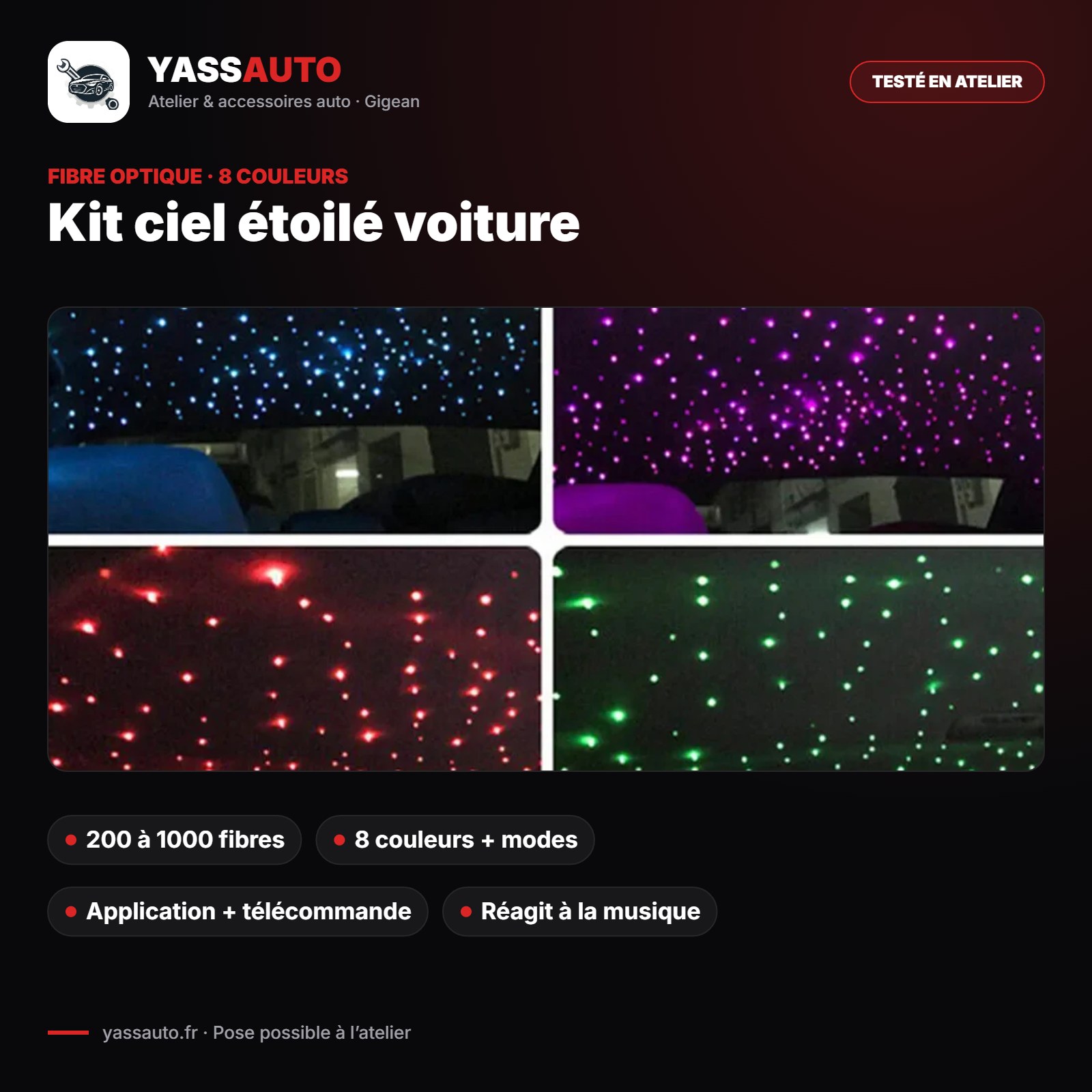 Kit ciel étoilé voiture