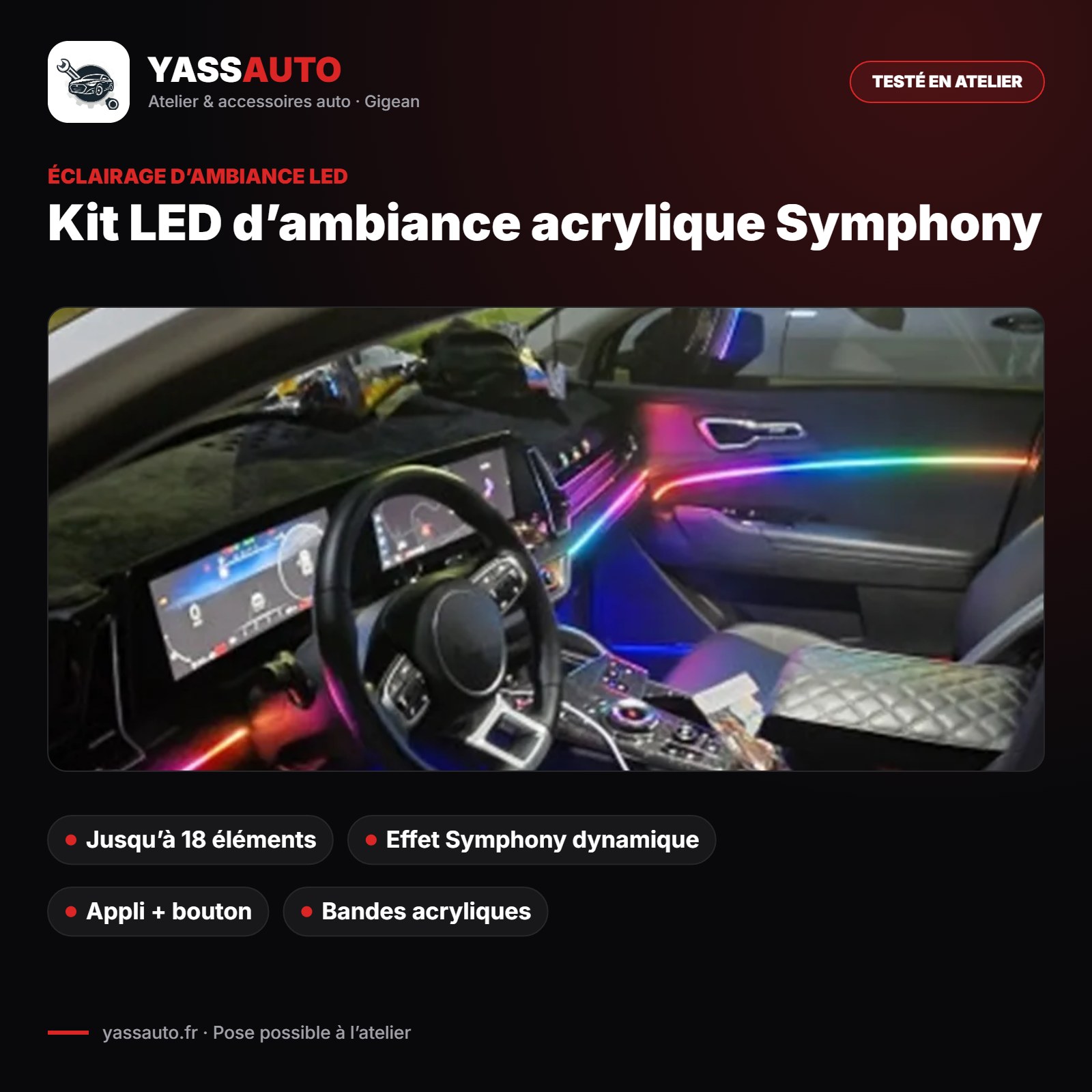 Kit LED d’ambiance acrylique Symphony