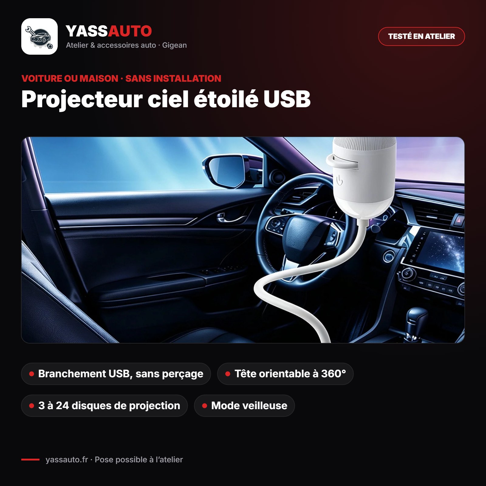 Projecteur ciel étoilé USB