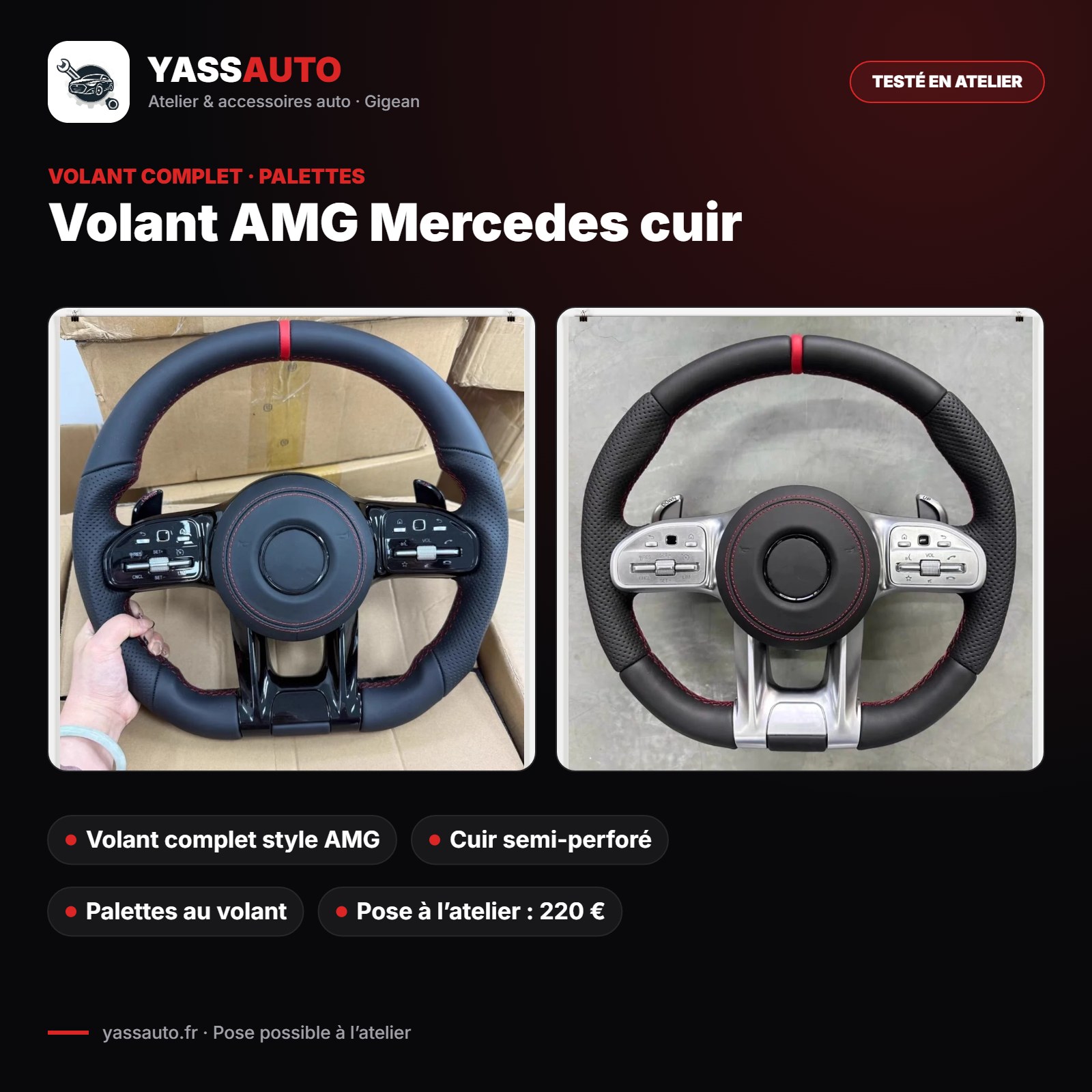 Volant AMG Mercedes cuir
