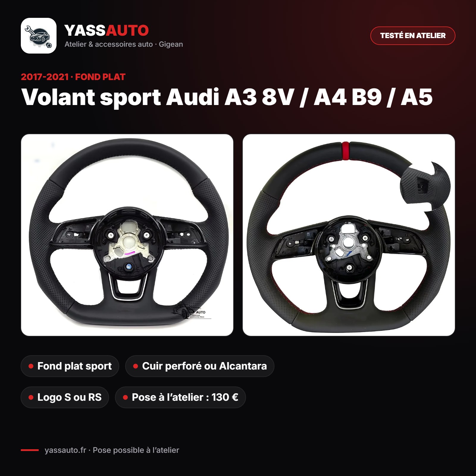 Volant sport Audi A3 8V / A4 B9 / A5