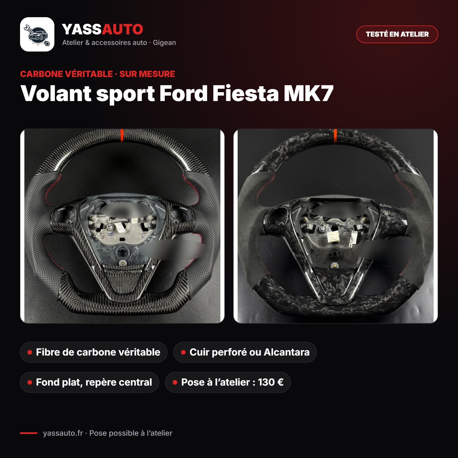 Volant sport Ford Fiesta MK7